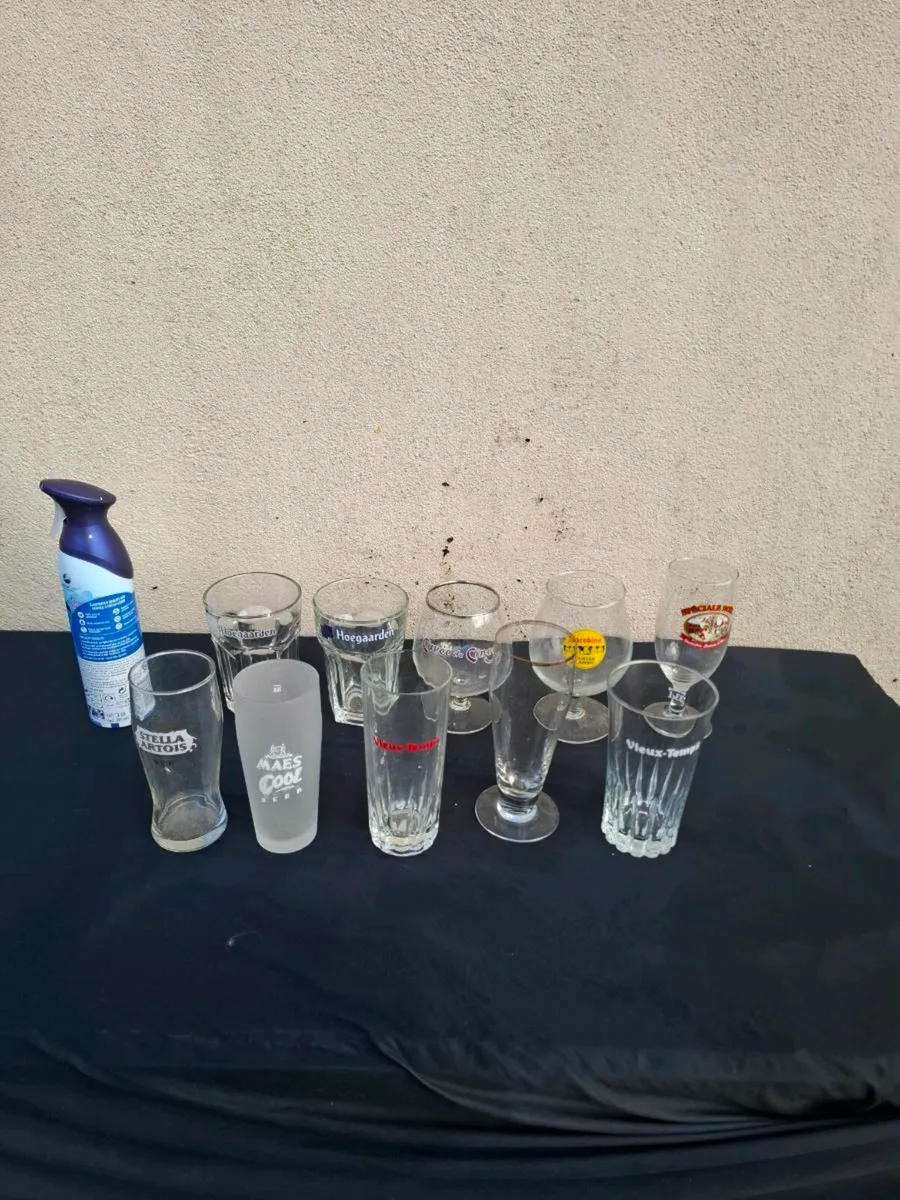 10 belgian beer glasses