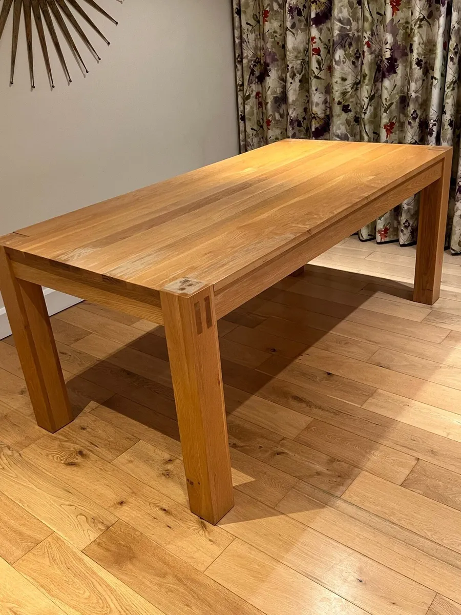 Solid Oak Dining Table - Image 1