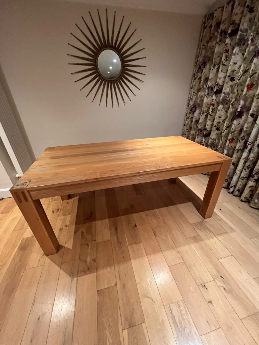 Solid Oak Dining Table - Image 2