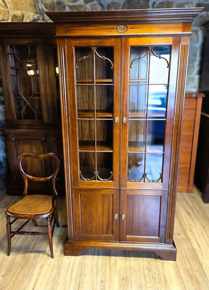 Tall Mahogany Bookcase - Image 3