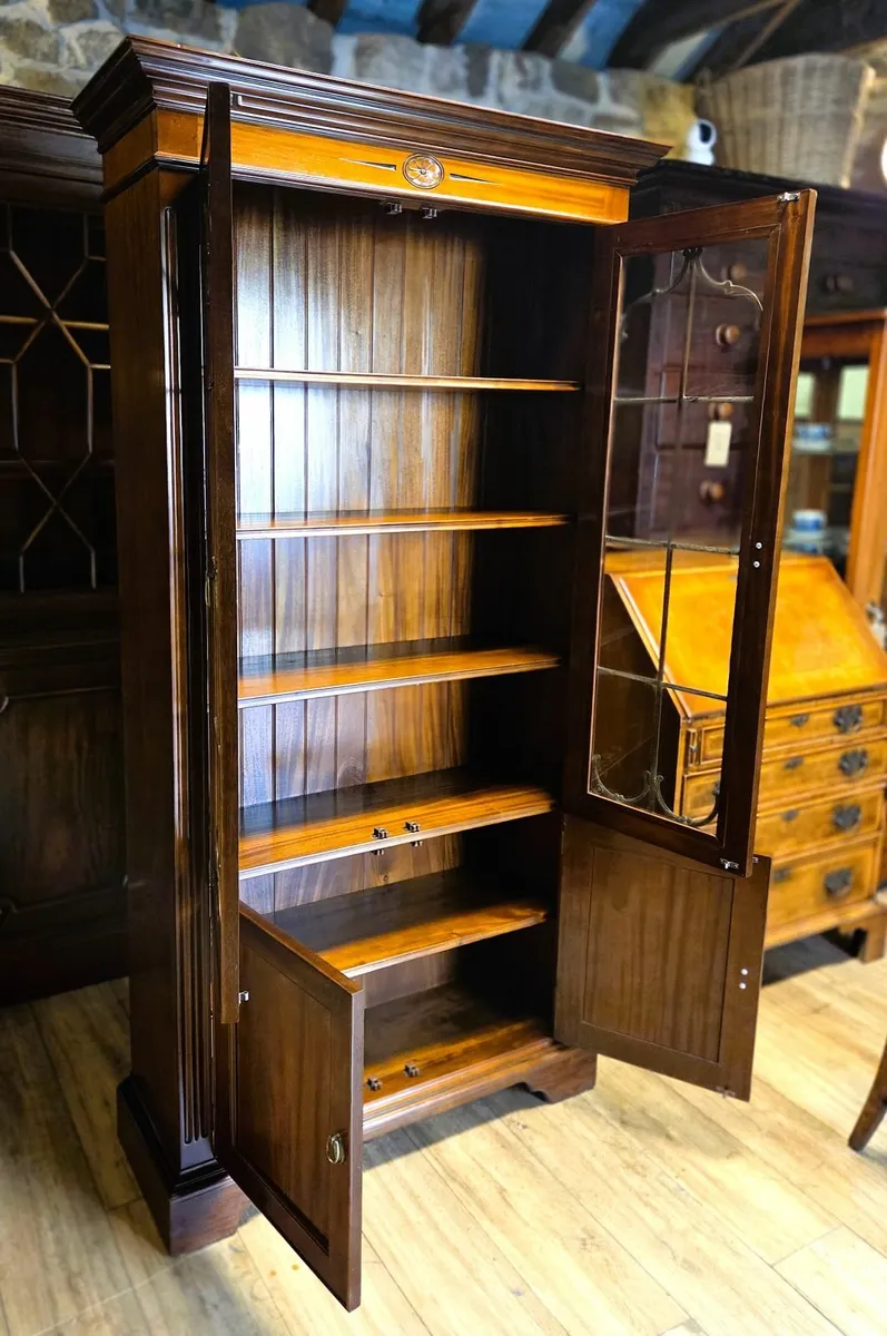 Tall Mahogany Bookcase - Image 4