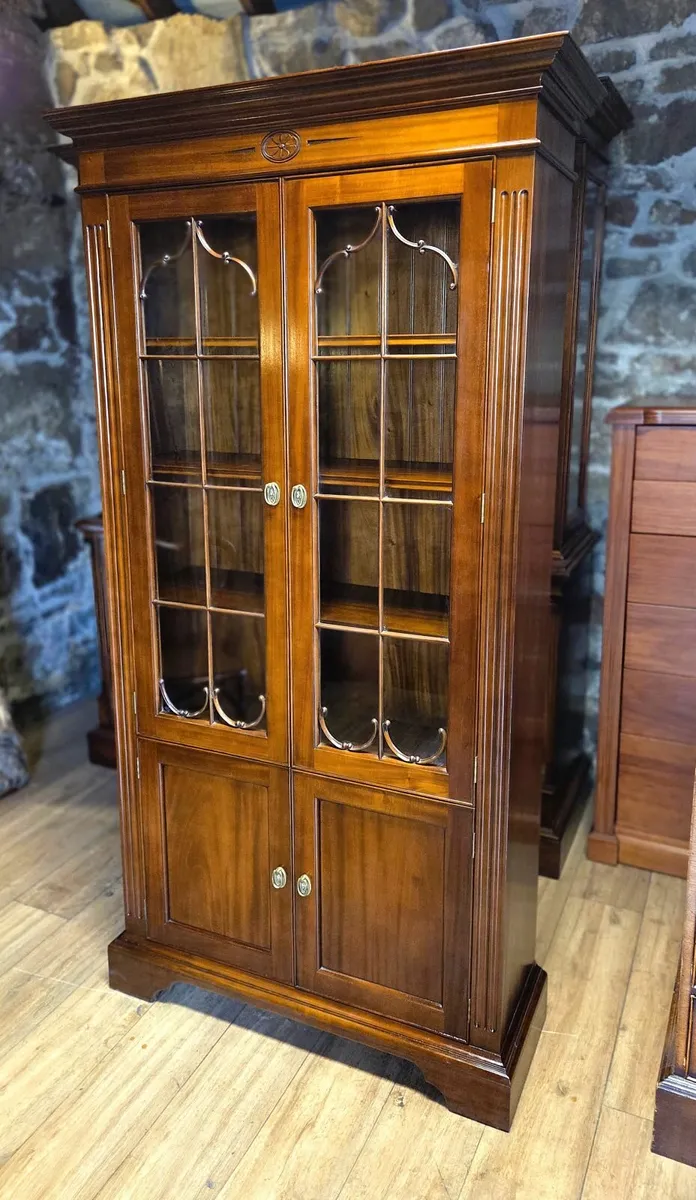 Tall Mahogany Bookcase - Image 1