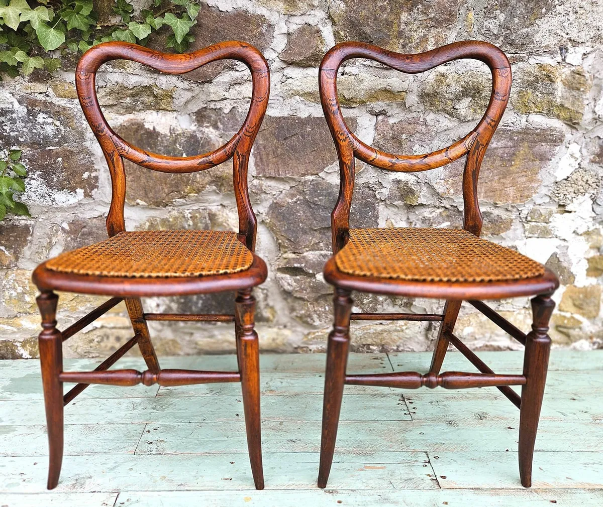 Pair of Victorian Rosewood Chairs- Circa 1860 - Image 1