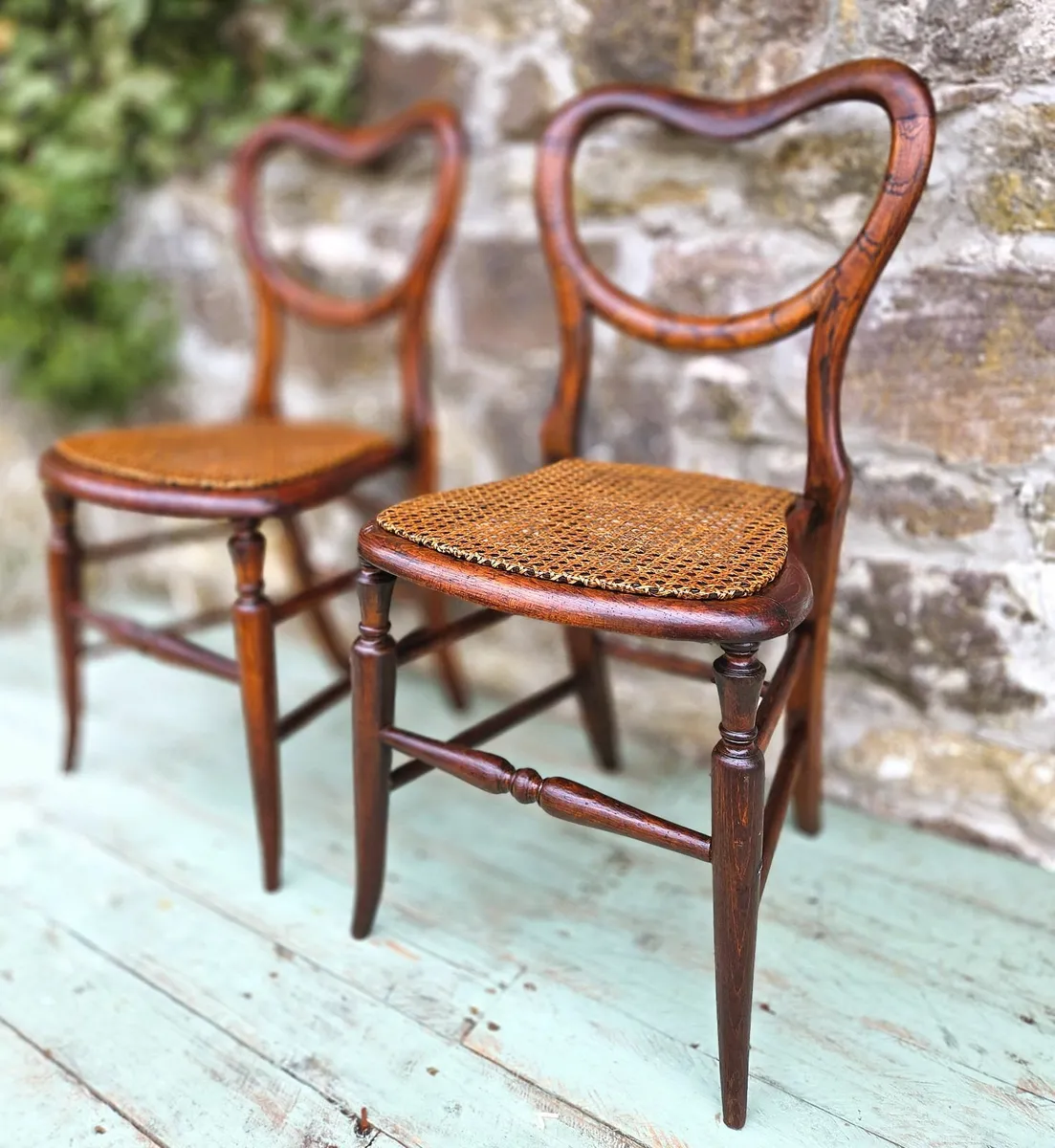 Pair of Victorian Rosewood Chairs- Circa 1860 - Image 2