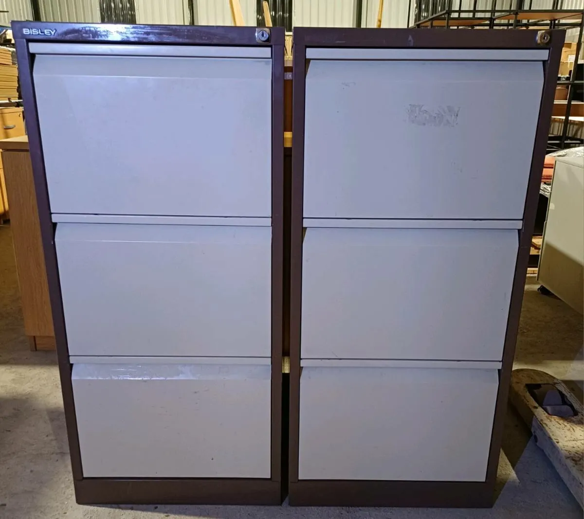 Bisley Steel Filing Cabinet - 3 Drawer - Image 1