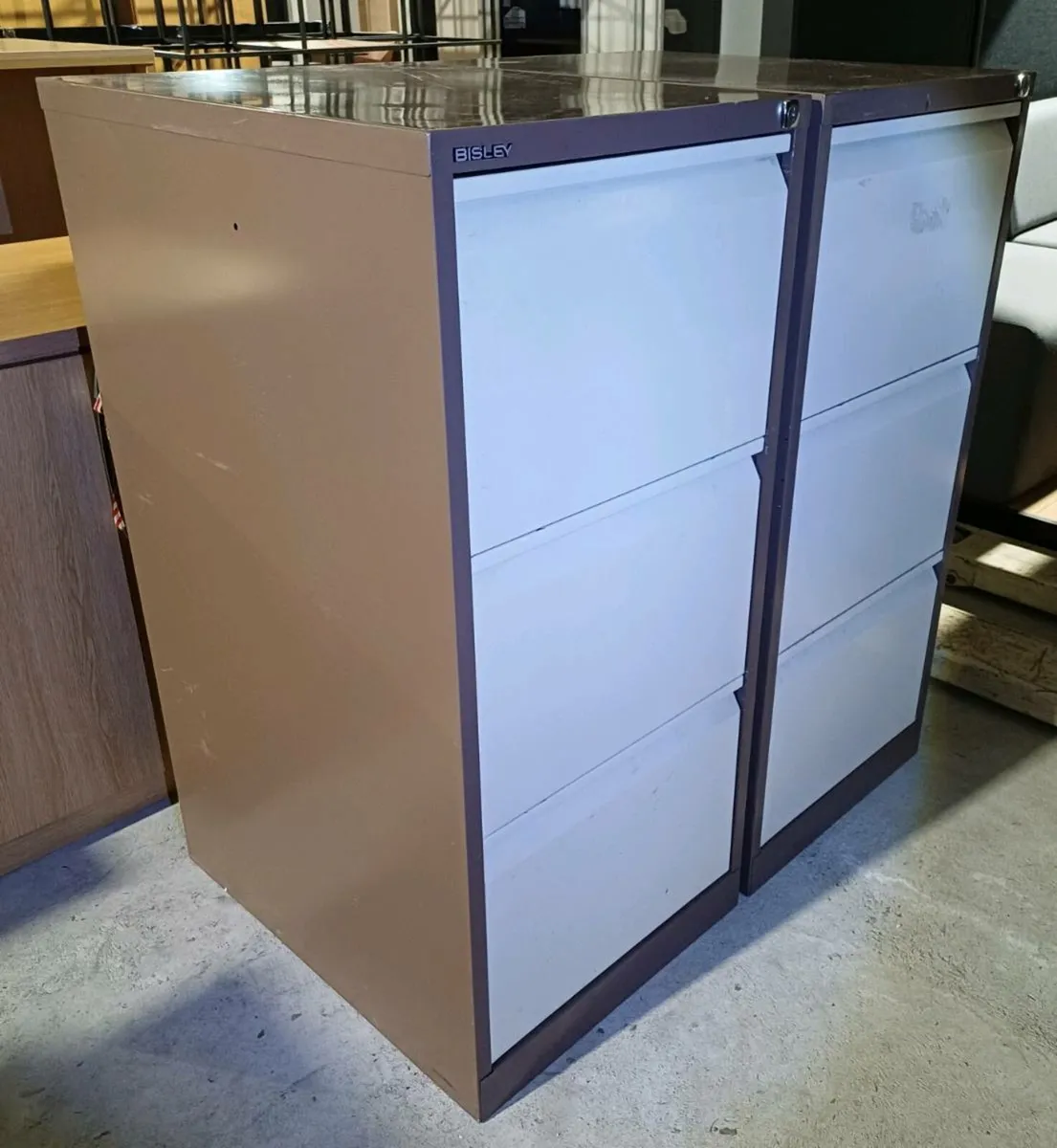 Bisley Steel Filing Cabinet - 3 Drawer - Image 2