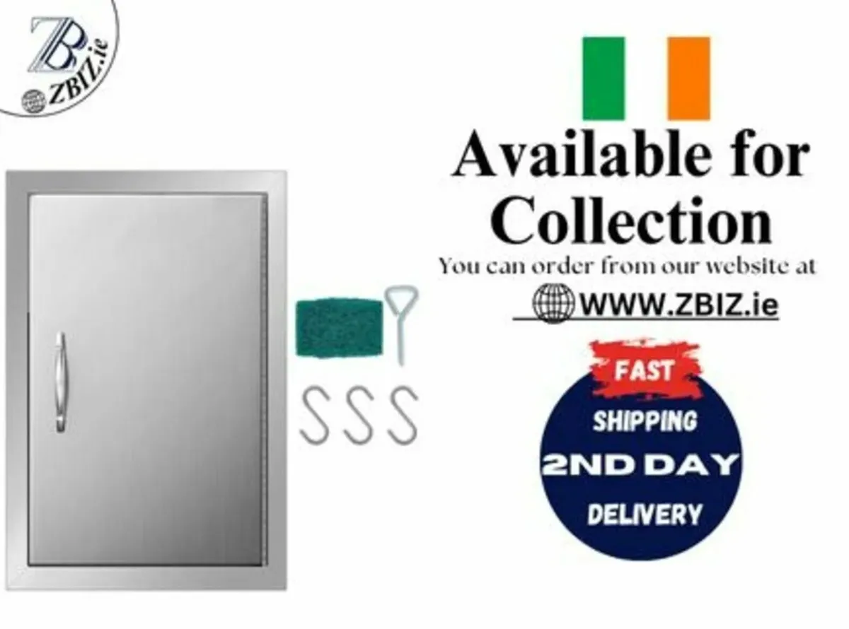 BBQ Kitchen Access Door – 14x20 Stainless Steel - Image 1