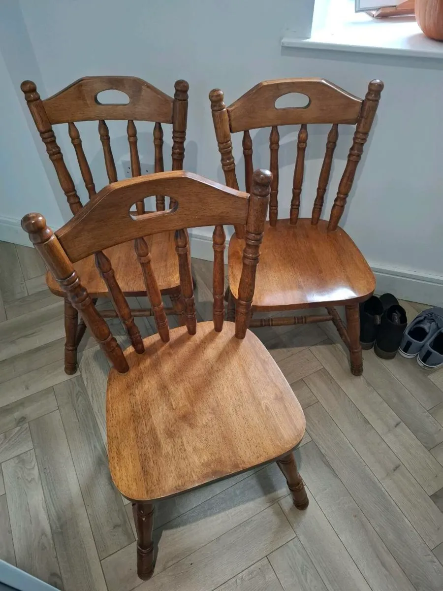 Solid farmhouse chairs