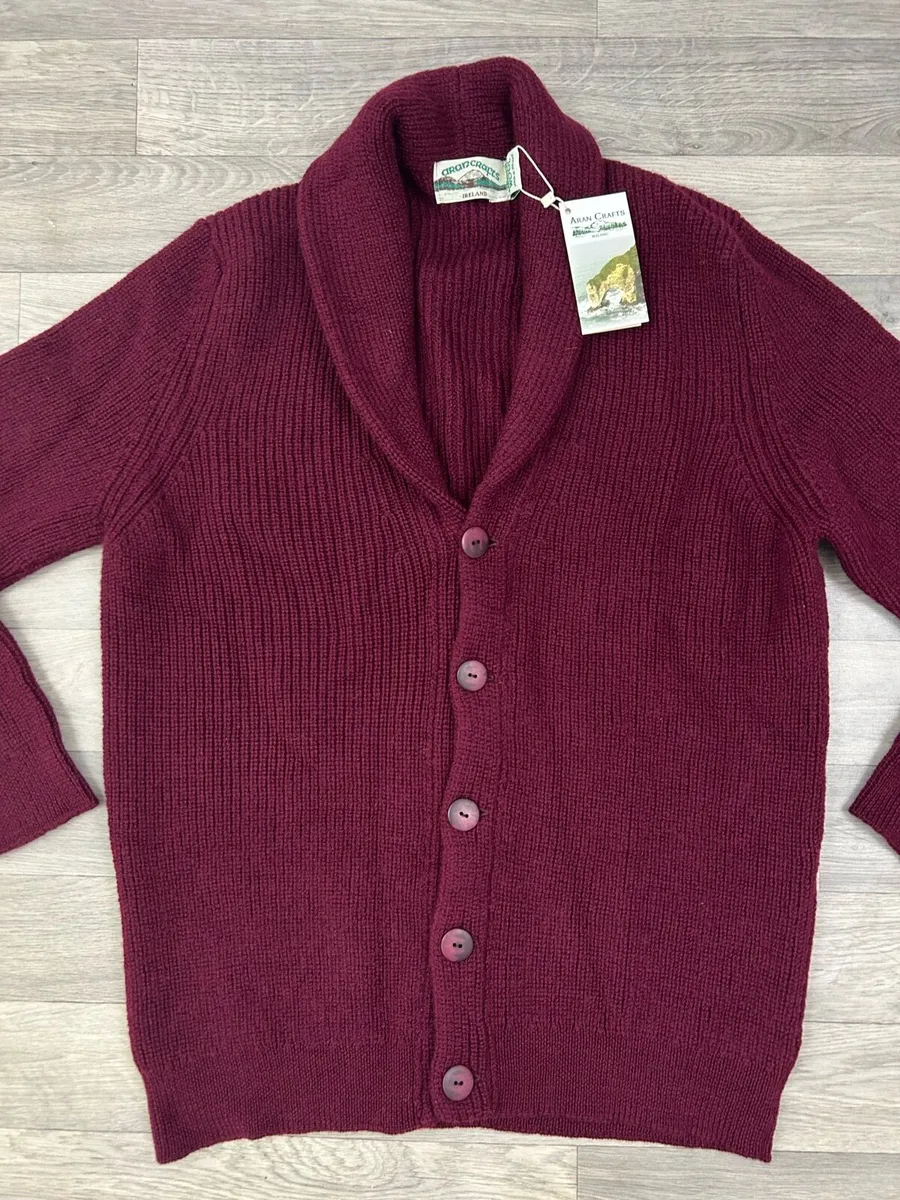 NEW Aran Crafts Chunky Merino Wool Cardigan XL - Image 2