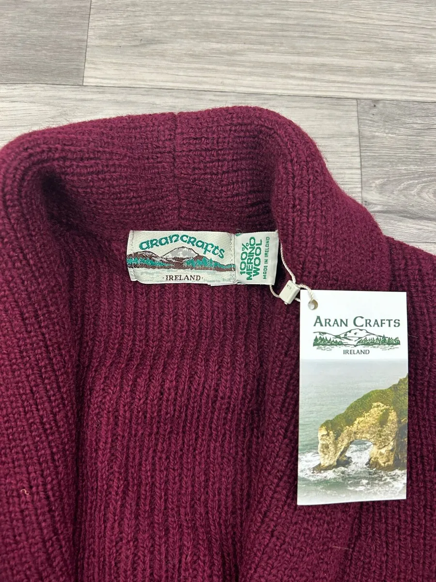 NEW Aran Crafts Chunky Merino Wool Cardigan XL - Image 3