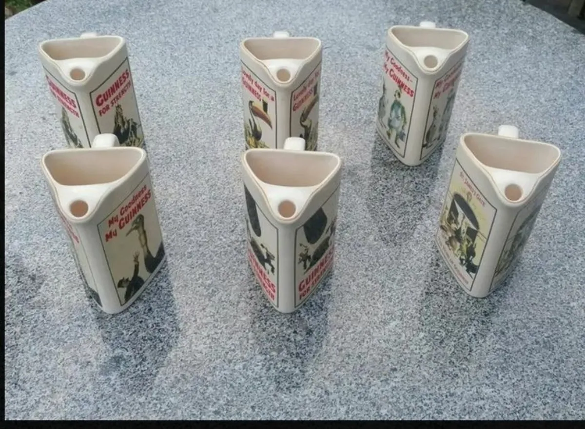 Six Guinness Water Jugs With Ice Catcher - Image 1