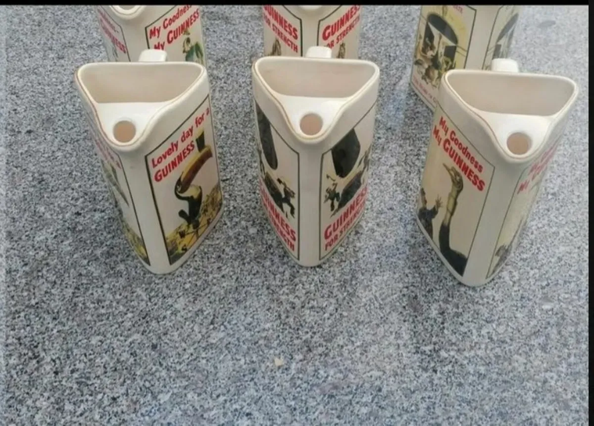 Six Guinness Water Jugs With Ice Catcher - Image 2