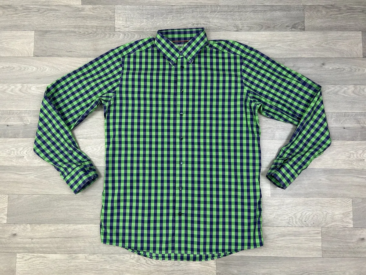 Eton Button Down Check Shirt Mens Large - Image 1