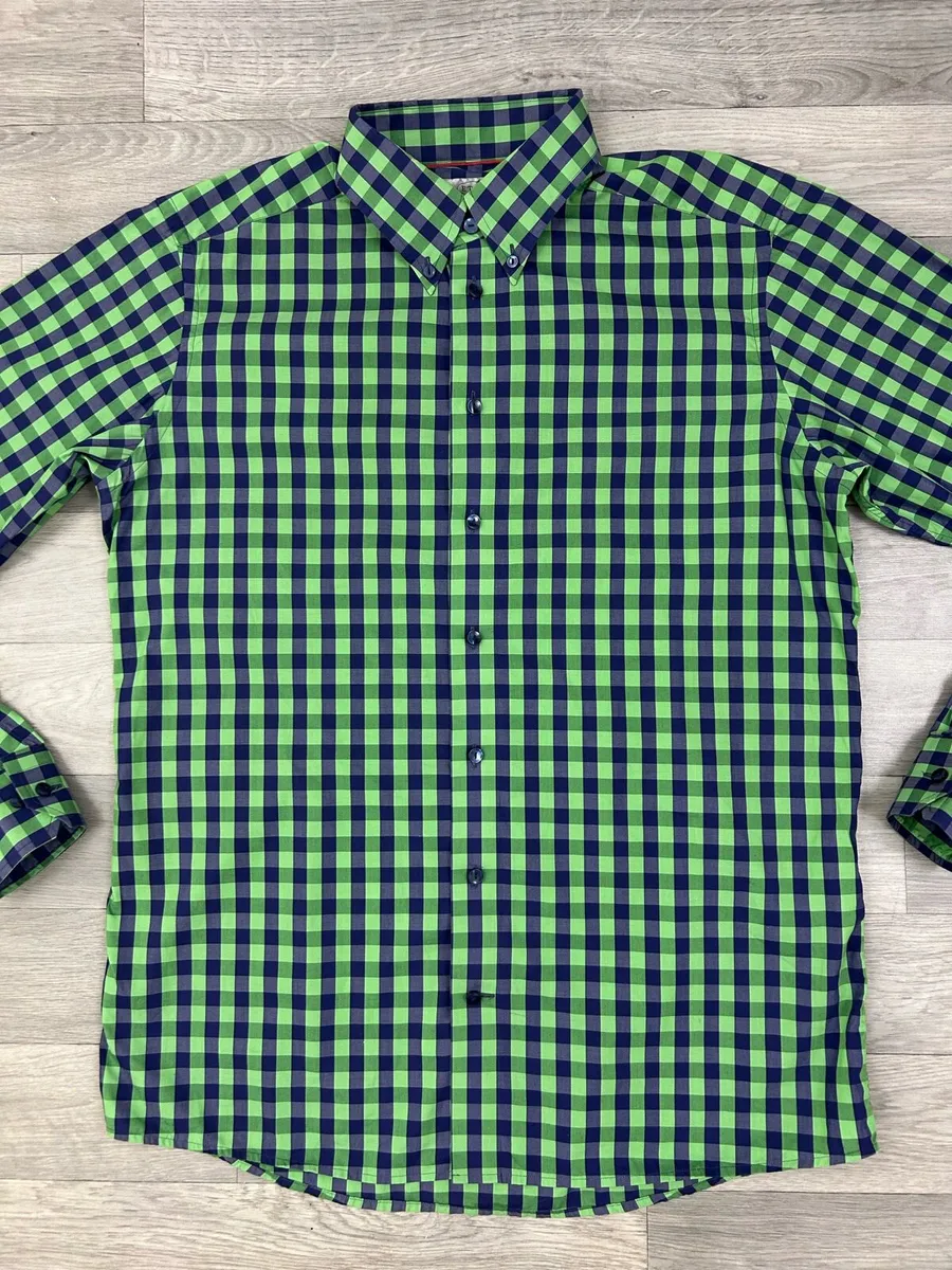Eton Button Down Check Shirt Mens Large - Image 2