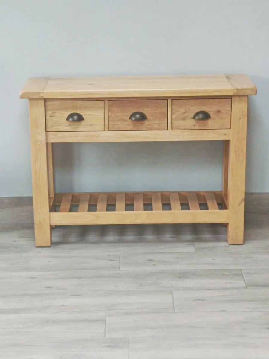 Console table solid oak - Image 3