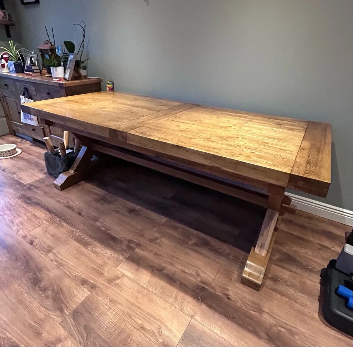 Solid oak table extendable - Image 2