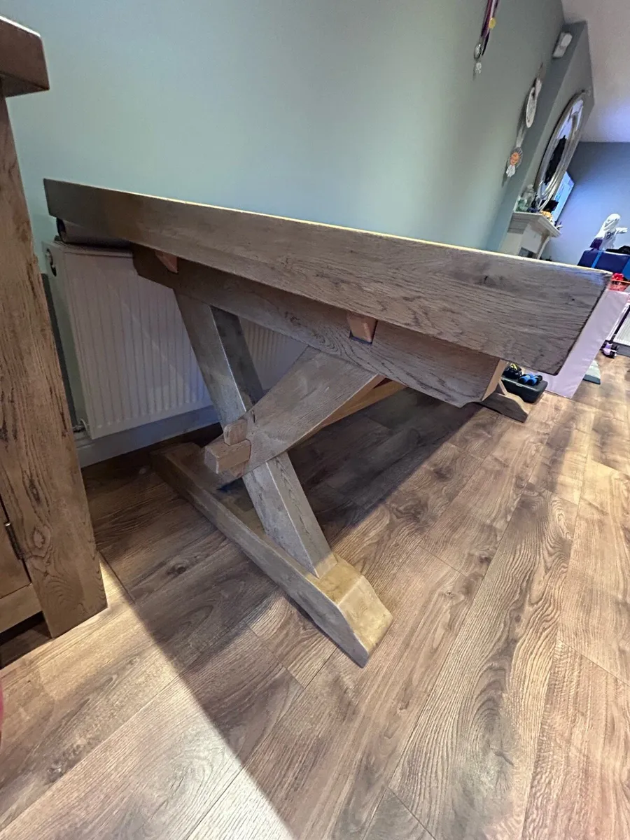 Solid oak table extendable - Image 4
