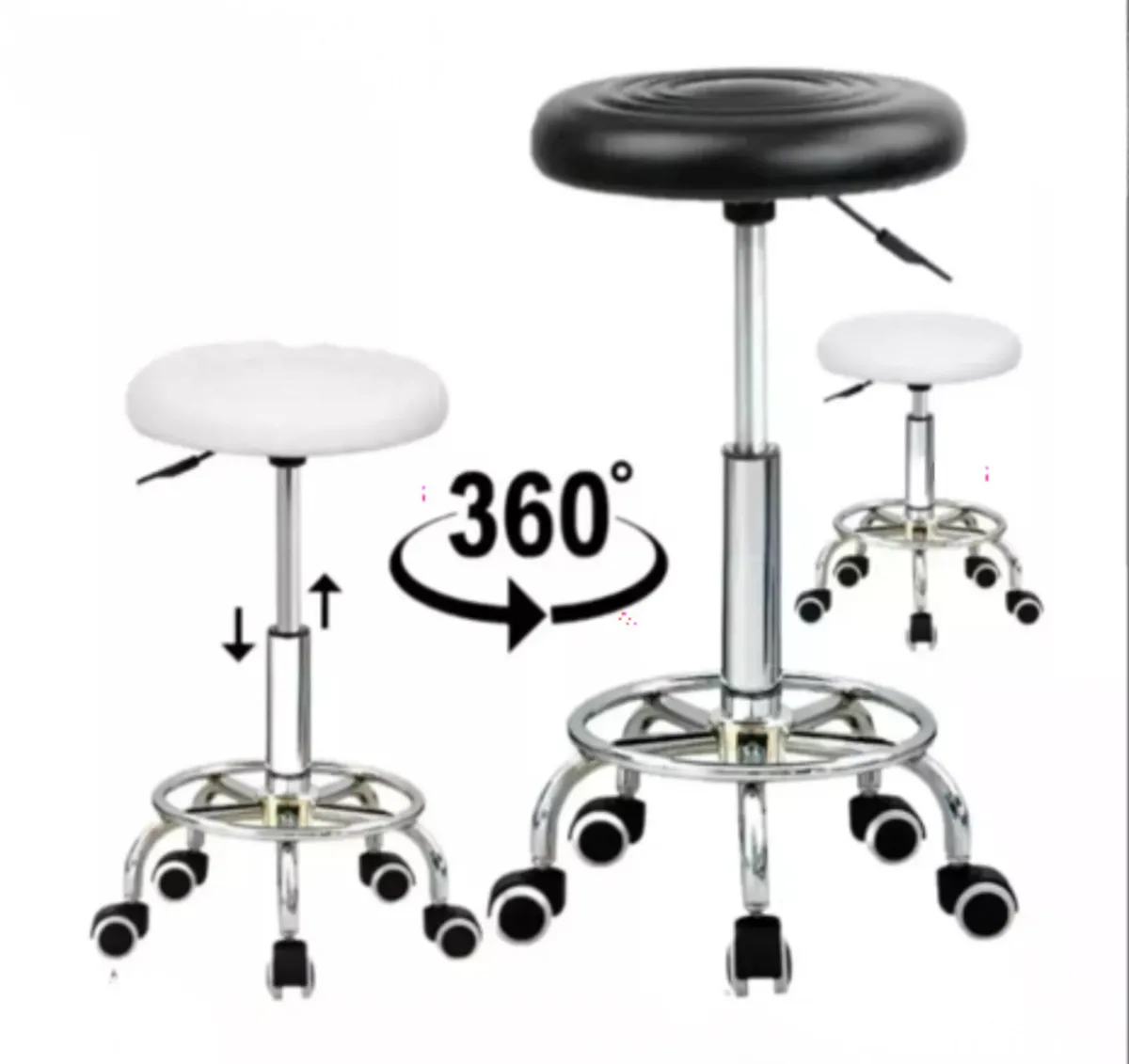 NEW Salon Stool Adjustable Lift Swivel Chair - Image 1