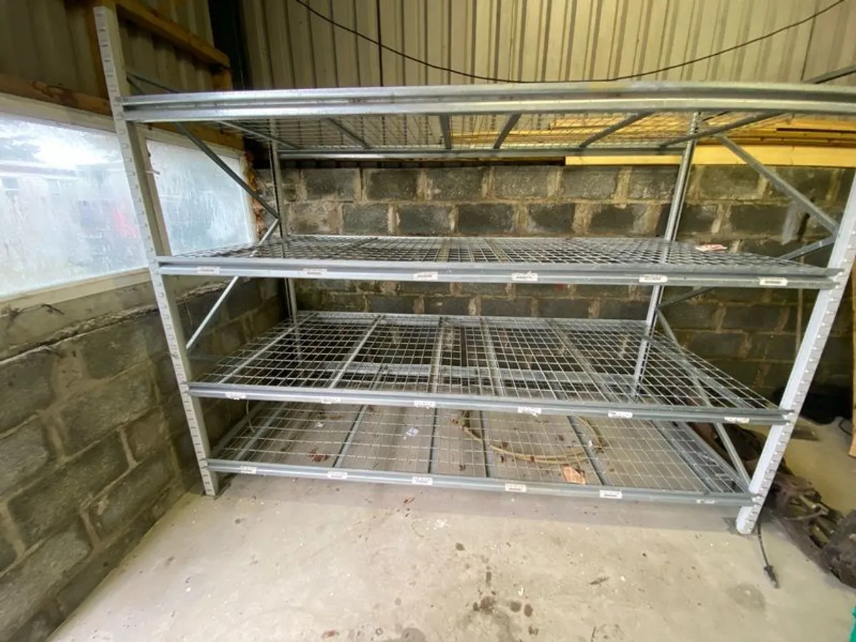 galvanised shelves/racking - Image 1