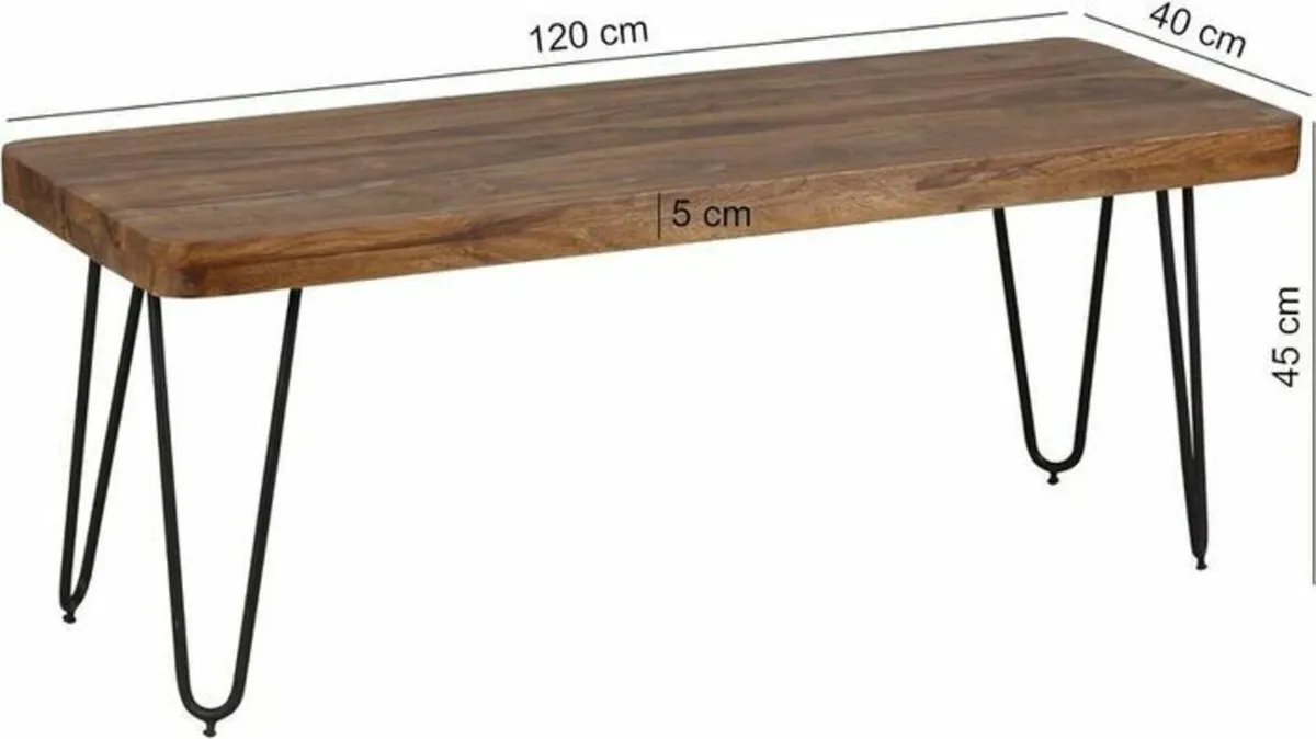 Solid wood dining bench Wooden bench Sheesham or A - Image 4