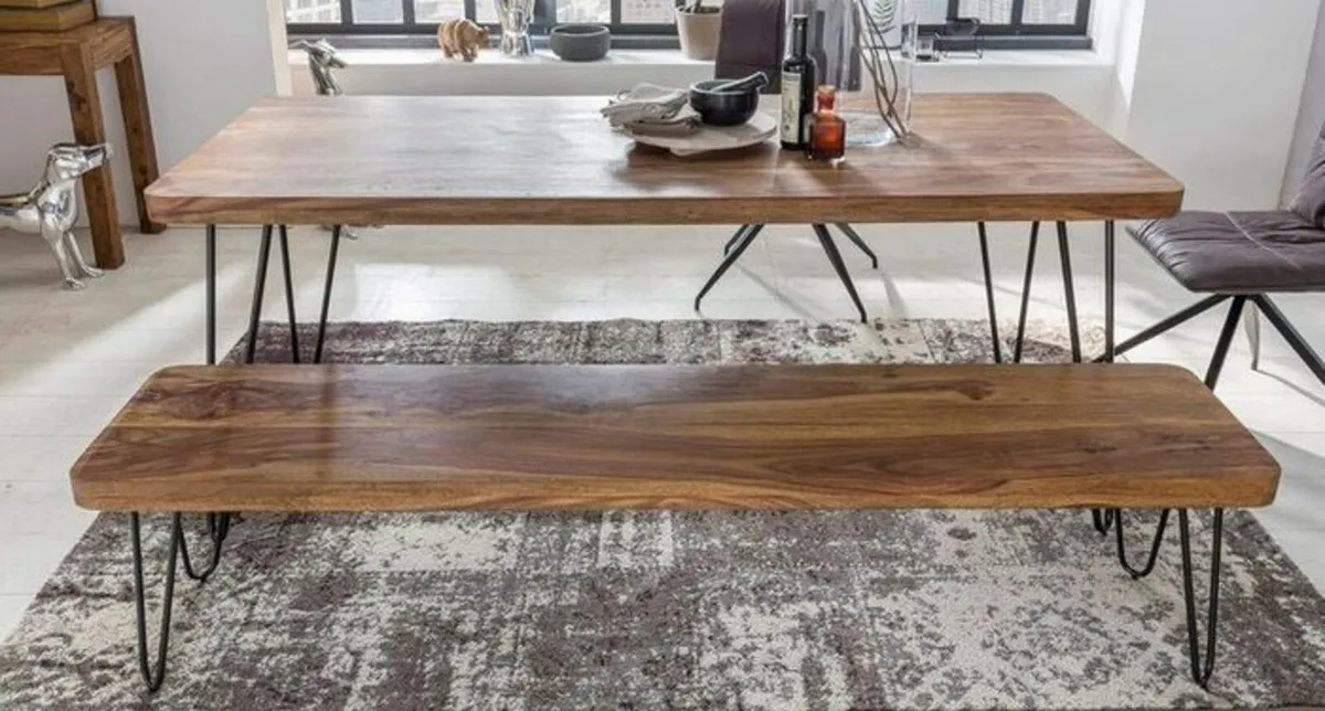 Solid wood dining bench Wooden bench - Image 4