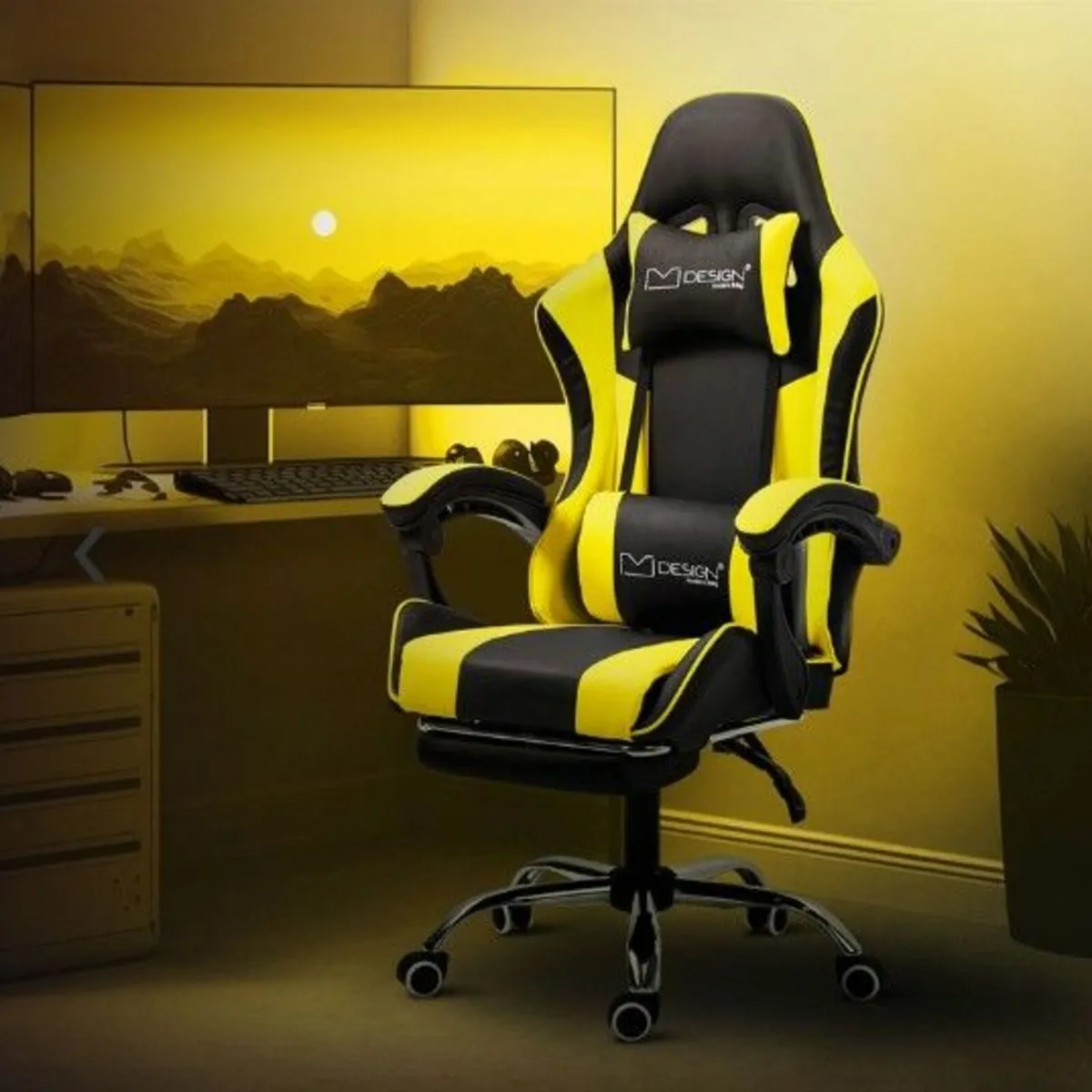 Massage Gaming Chair with footrest - Image 2