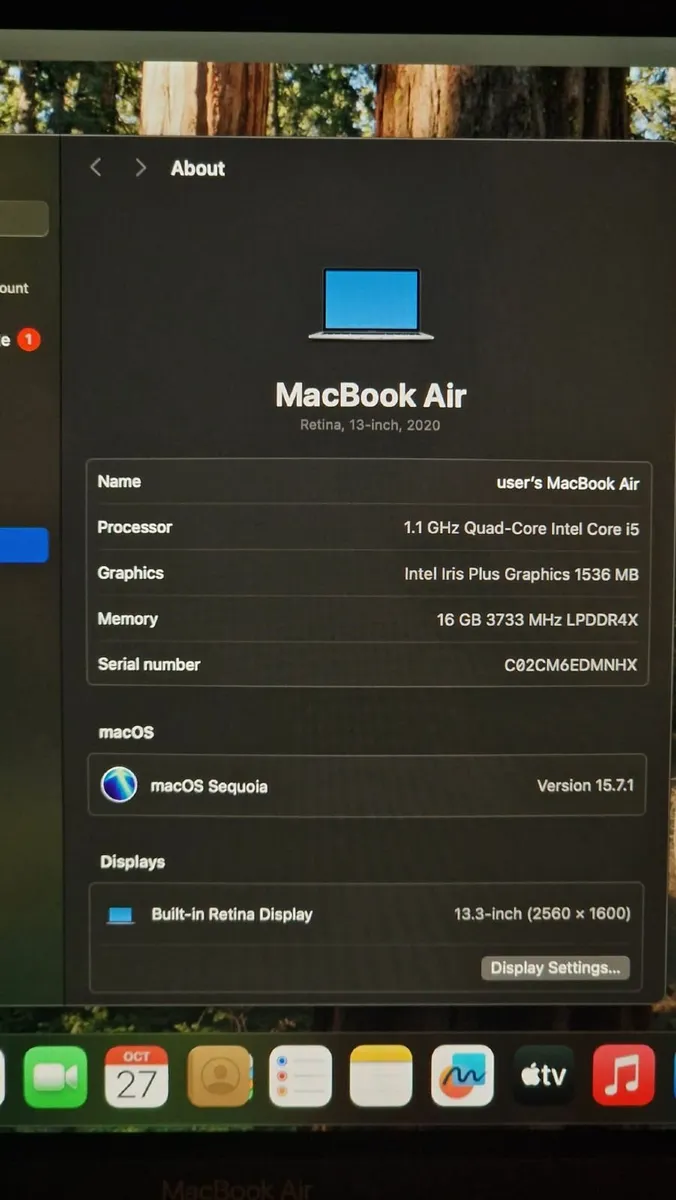 MacBook Air 13 inches Intel Core i5 16GB - Image 2