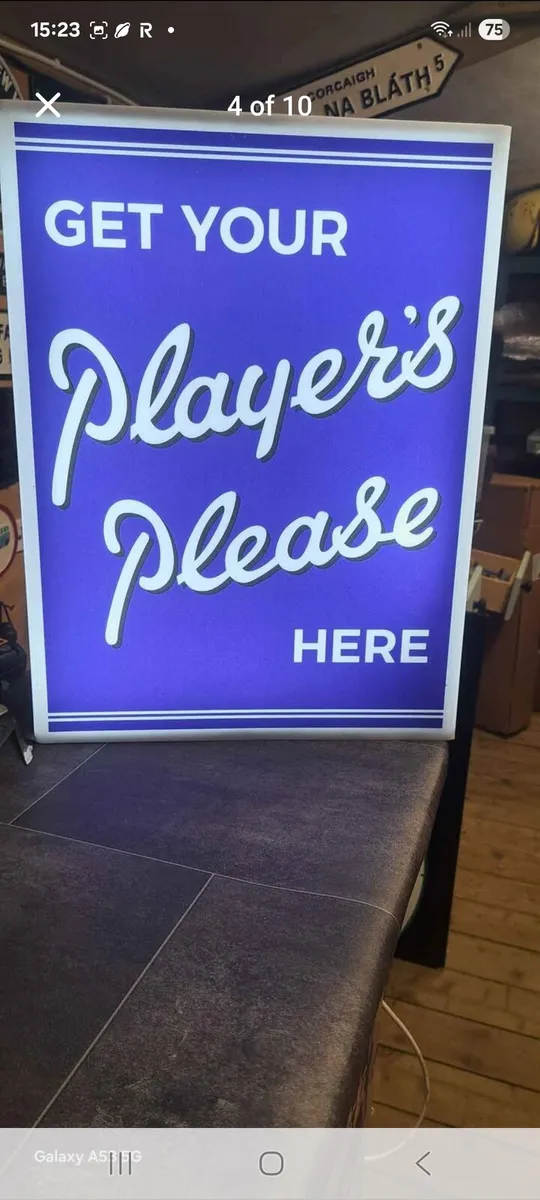 Large players  light up sign