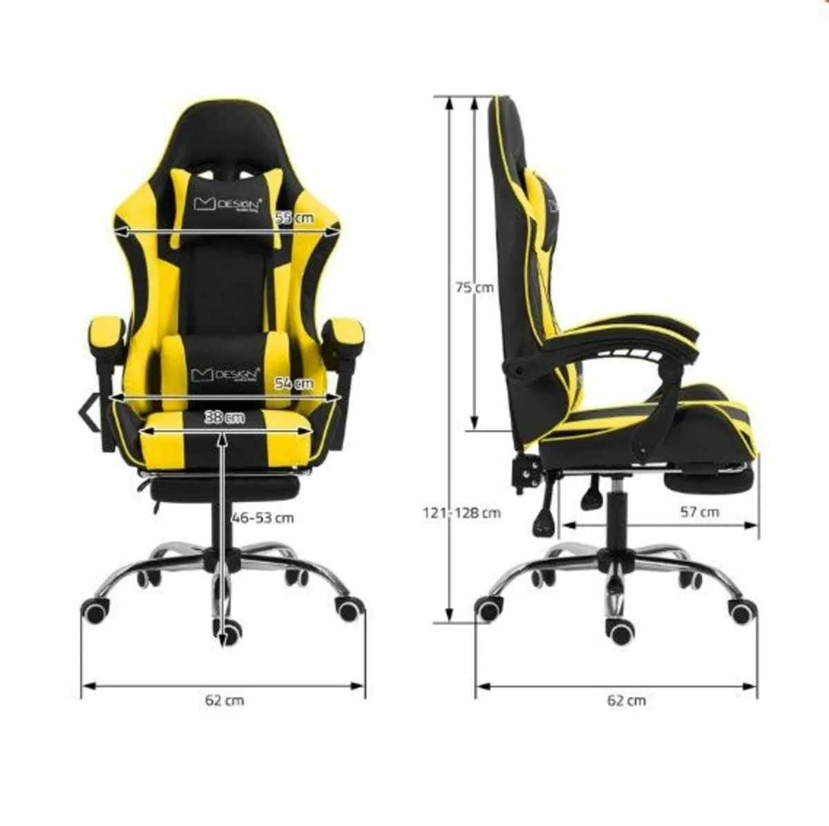 Massage Gaming Chair with footrest - Image 4
