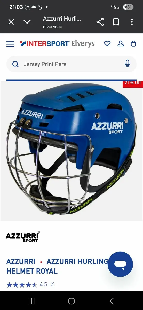 Hurling helmet