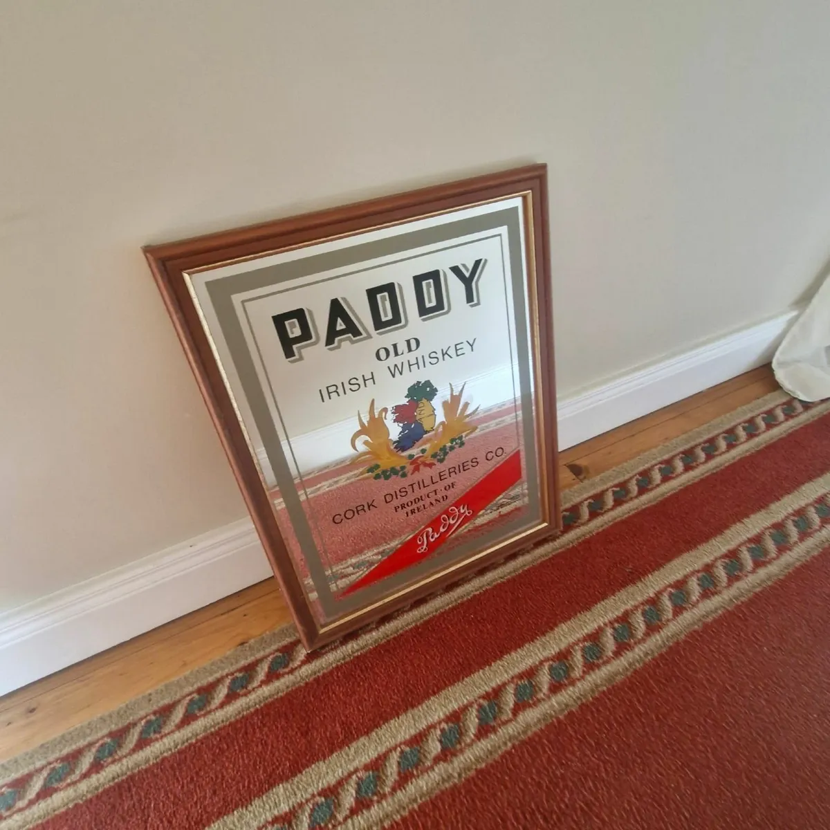 Vintage Paddy Old Irish Whiskey Mirror - Image 1