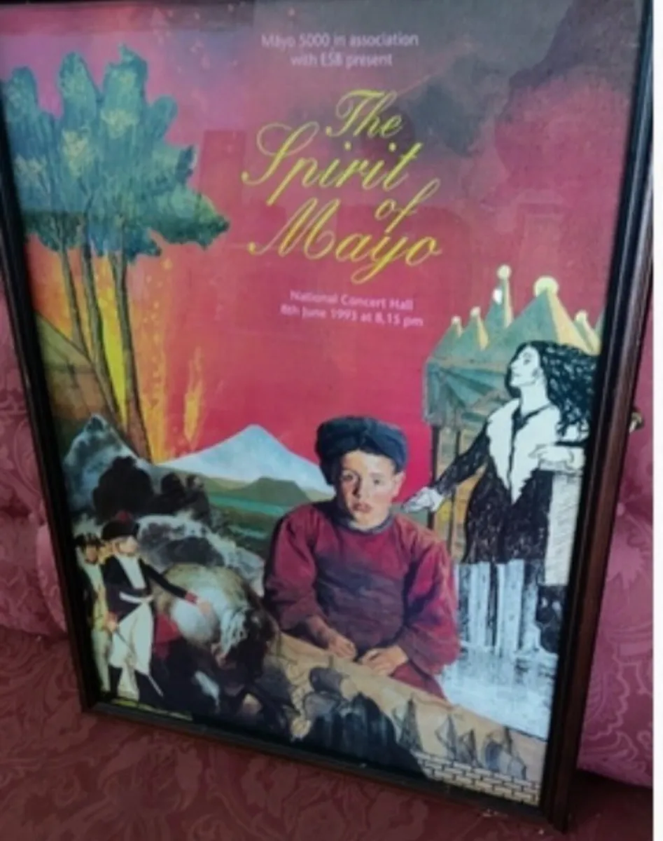 Vintage Framed  Poster The Spirit of Mayo Convert