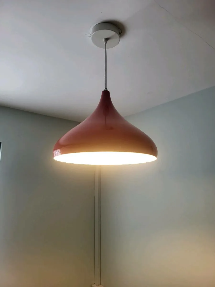 Red Pendant Lights - set of 3 - Image 1