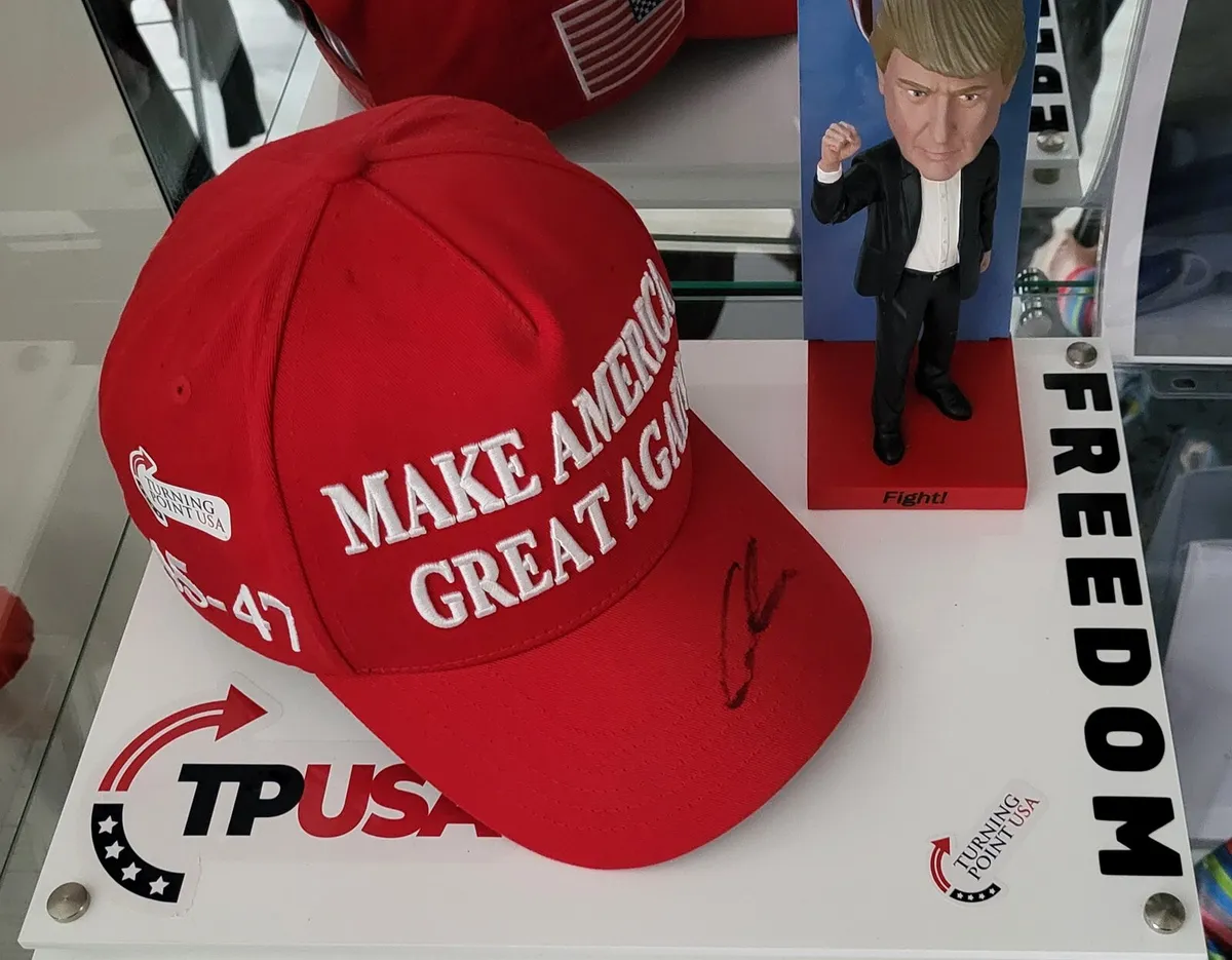 Offical Charlie kirk autograph cap - Image 1