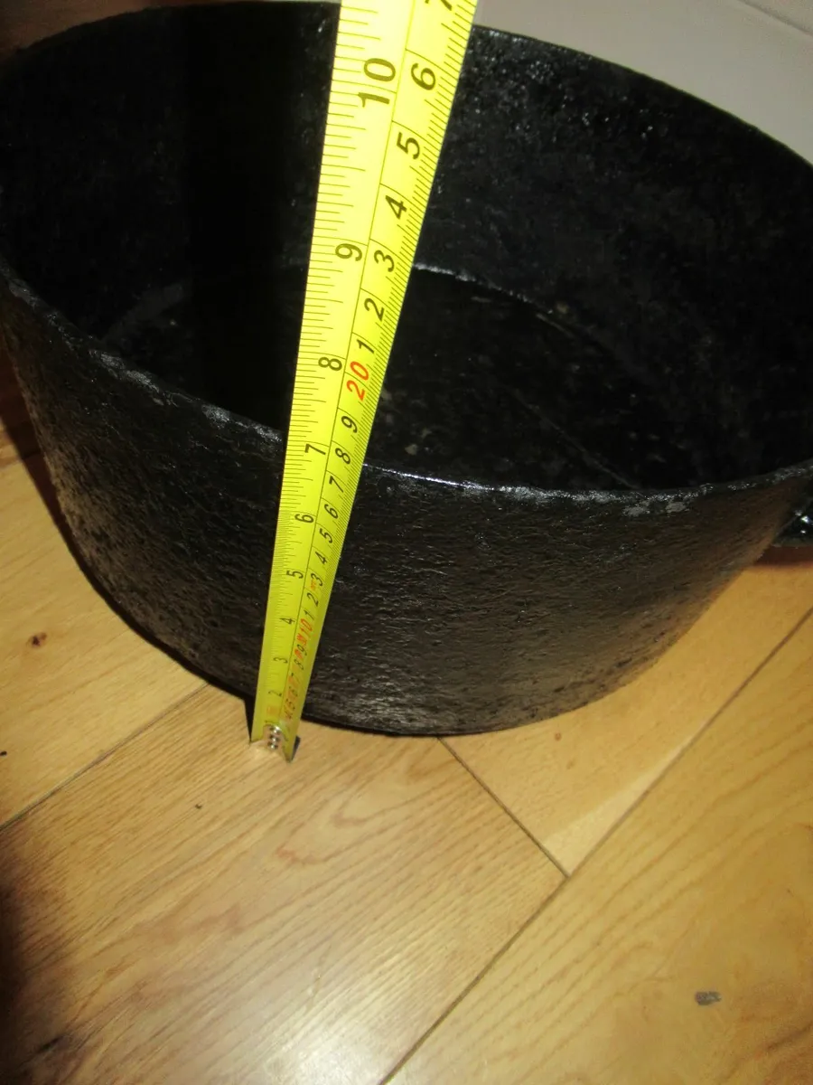 antique vintage skillet pot black cottage fire - Image 3