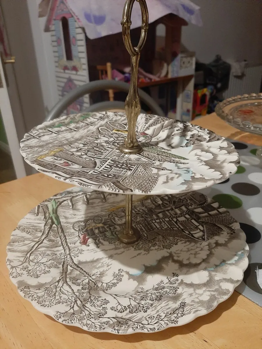Antique cake stands - Image 1