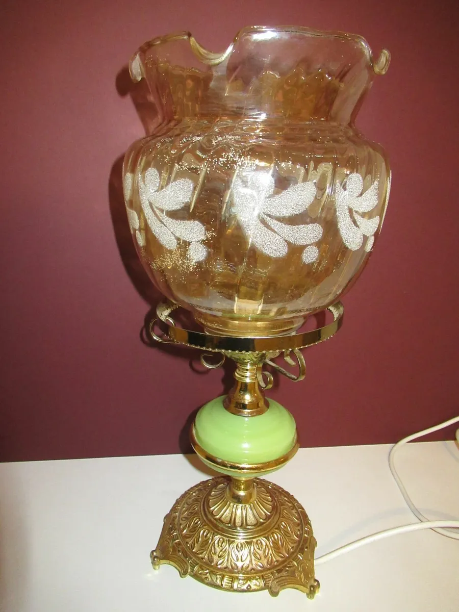 antique vintage art deco lamp shabby rustic retro - Image 4