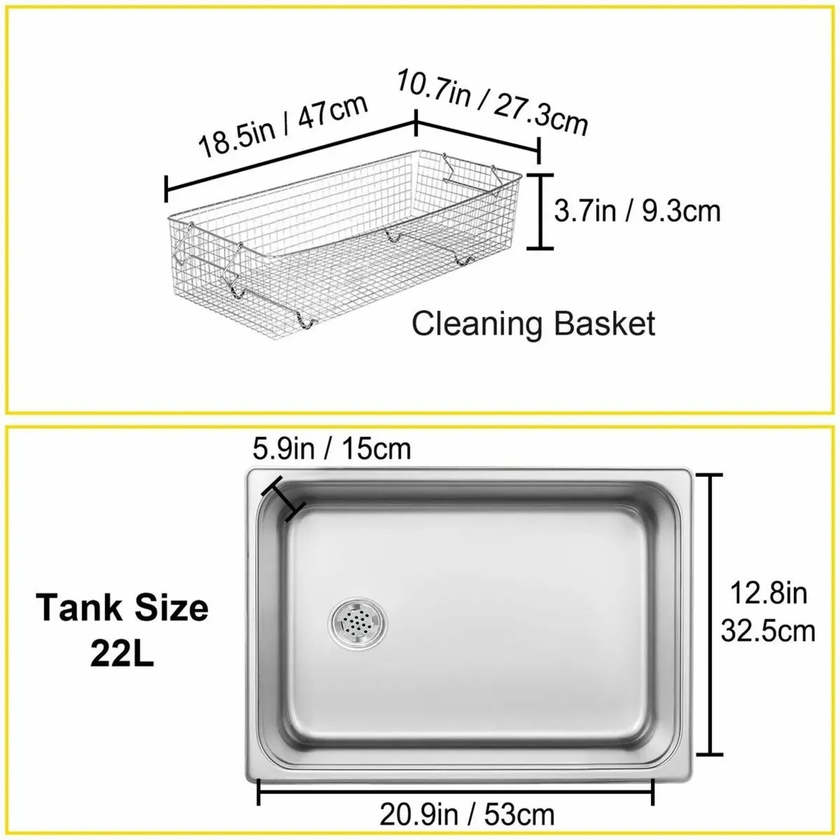 22L Ultrasonic Cleaner Digital Heater Timer - Image 3