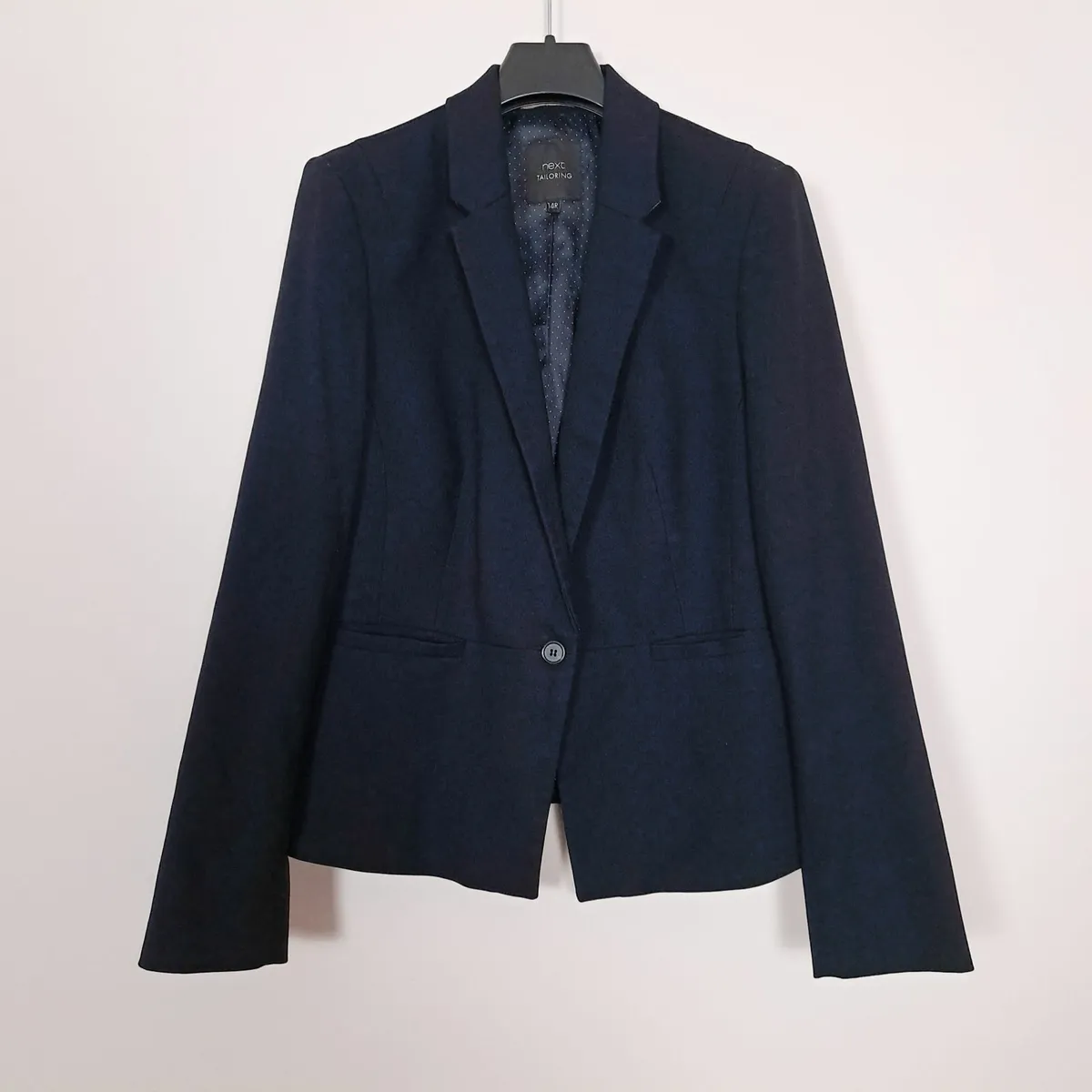 Next Navy Blue Fitted Blazer 14UK/42EU - Image 1