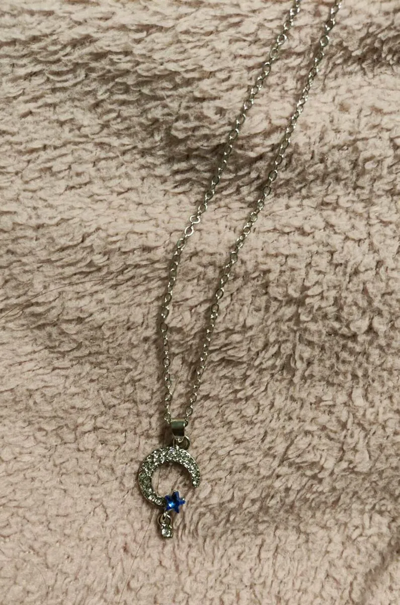 Celestial  Necklace – Moon, Star & Sparkle Cha - Image 2