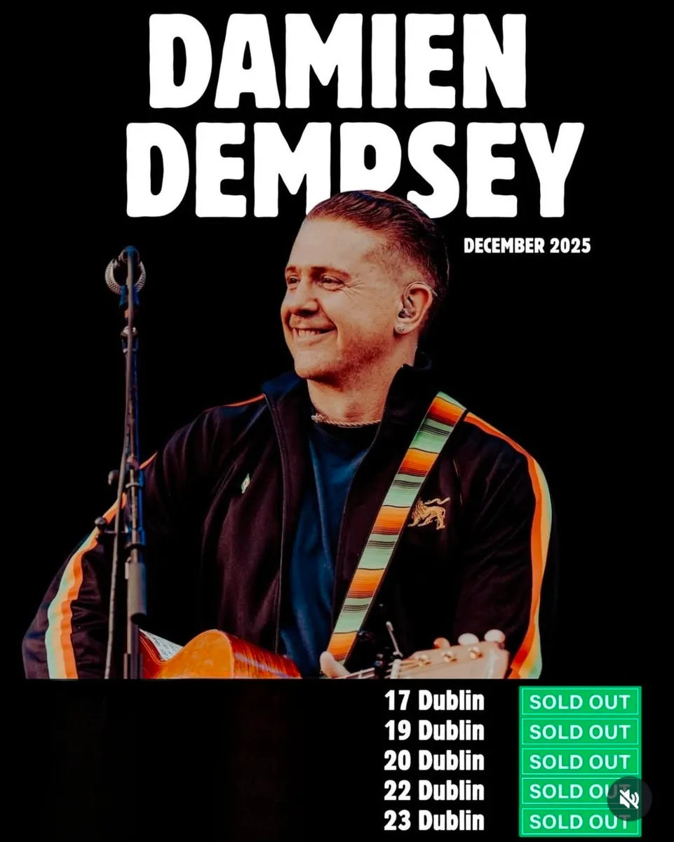 Damien Dempsey ticket - December 20th Vicar Street - Image 1