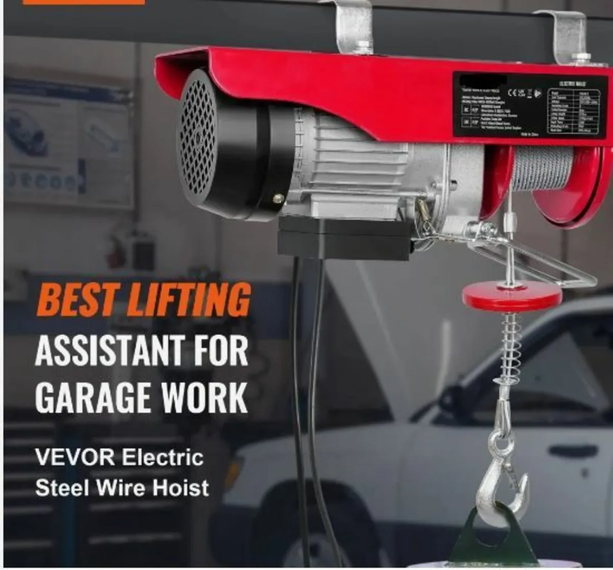 Electric Hoist, 249.5 kg Lifting Capacity, 510W - Image 2