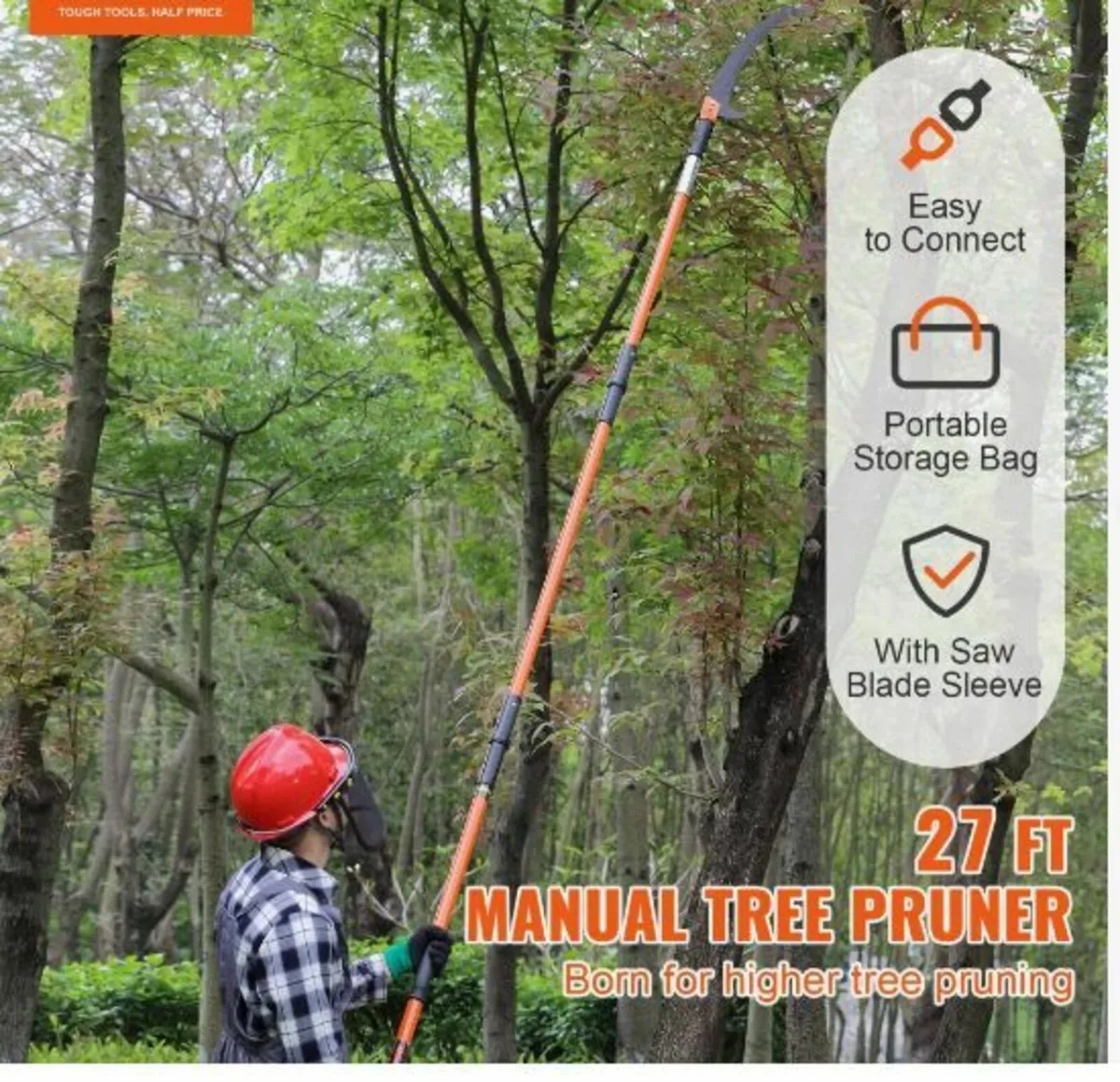 Manual Pole Saw, 2.2 - 8.2 m Extendable - Image 3