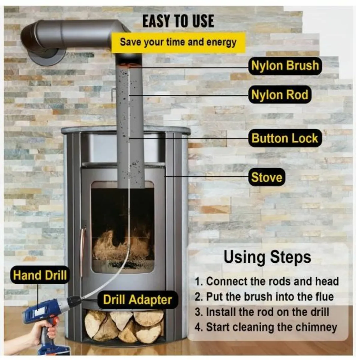 Chimney Sweep Kit Chimney Cleaning Kit - Image 3