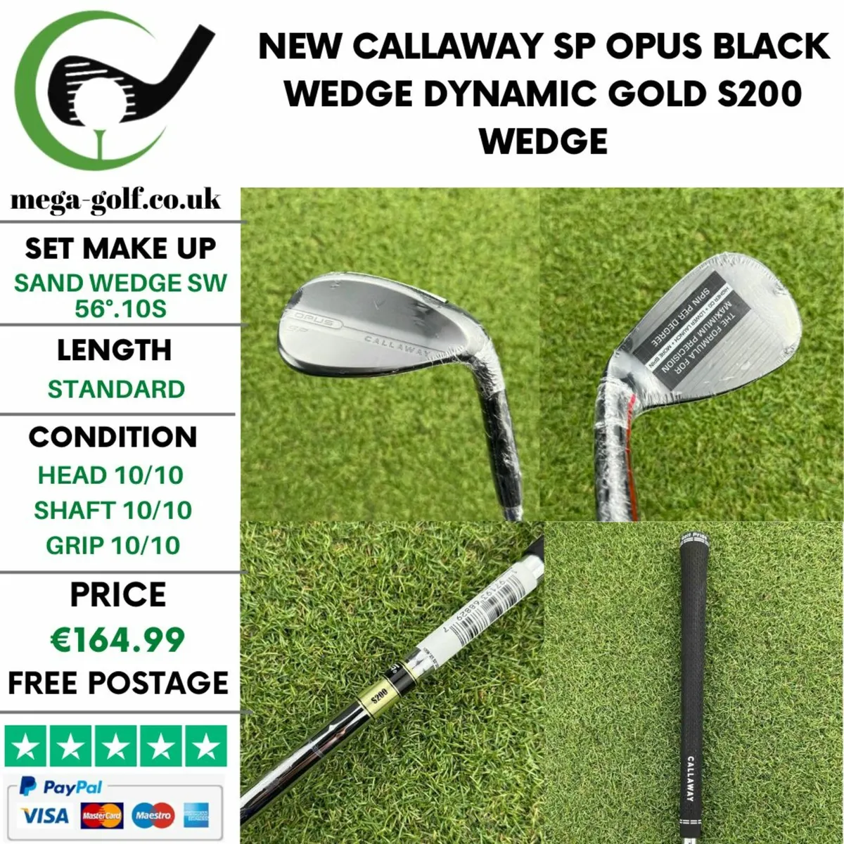 New Callaway SP Opus Black Wedge Sw 56°.10S /Wedge - Image 1