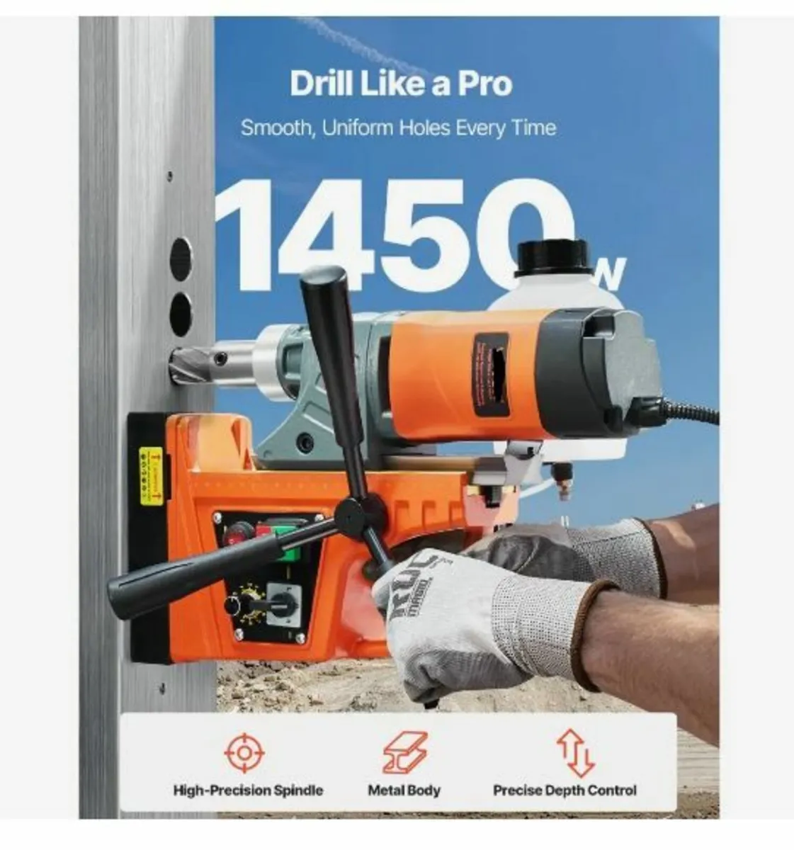 Magnetic Drill, 1450W Motor 2 in Boring Diameter - Image 2