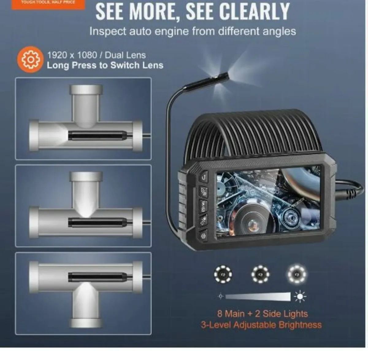 Endoscope Camera with Lights Triple Lens - Image 4