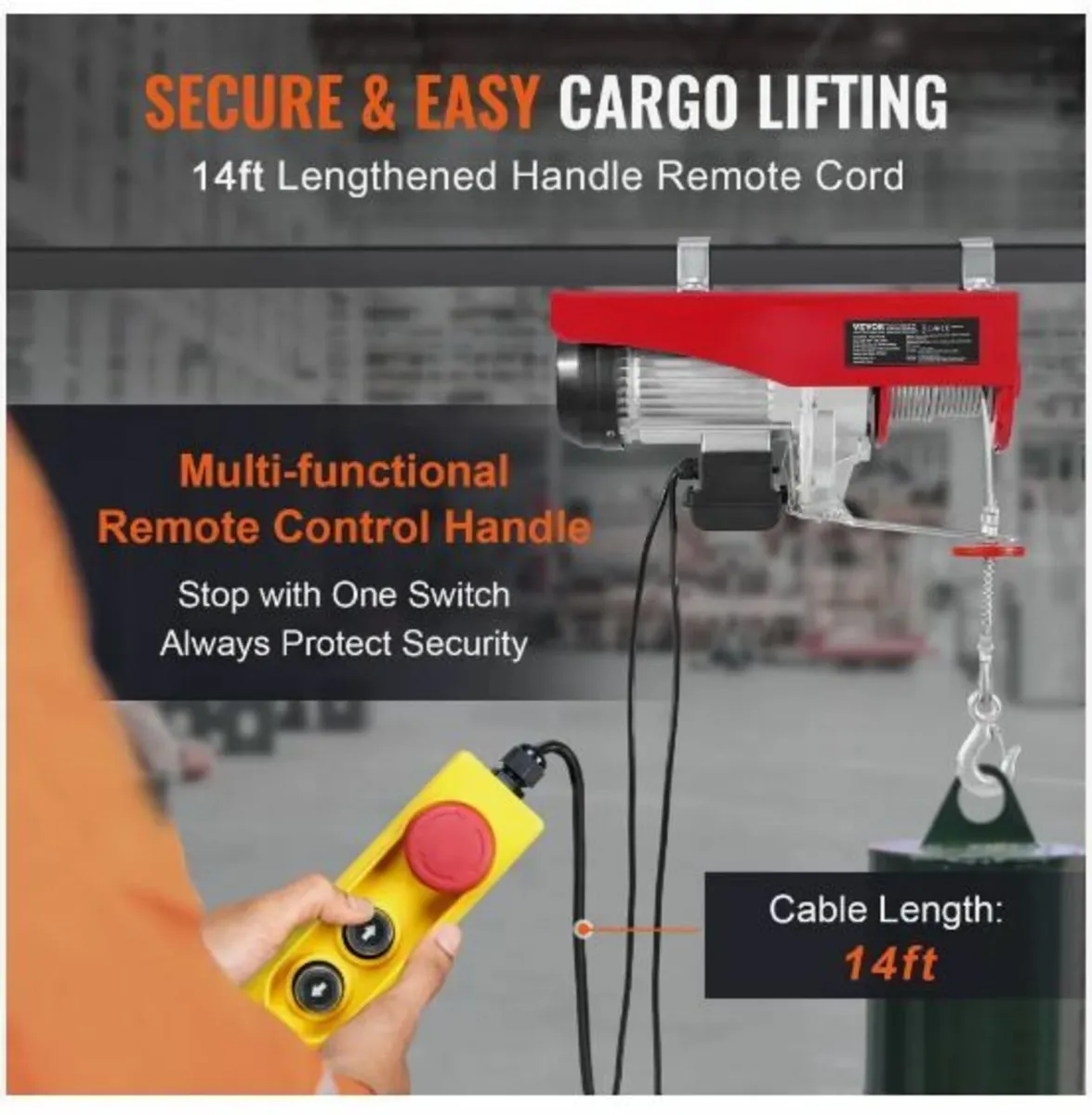 Electric Hoist Crane Winch 1197.5 kg - Image 3