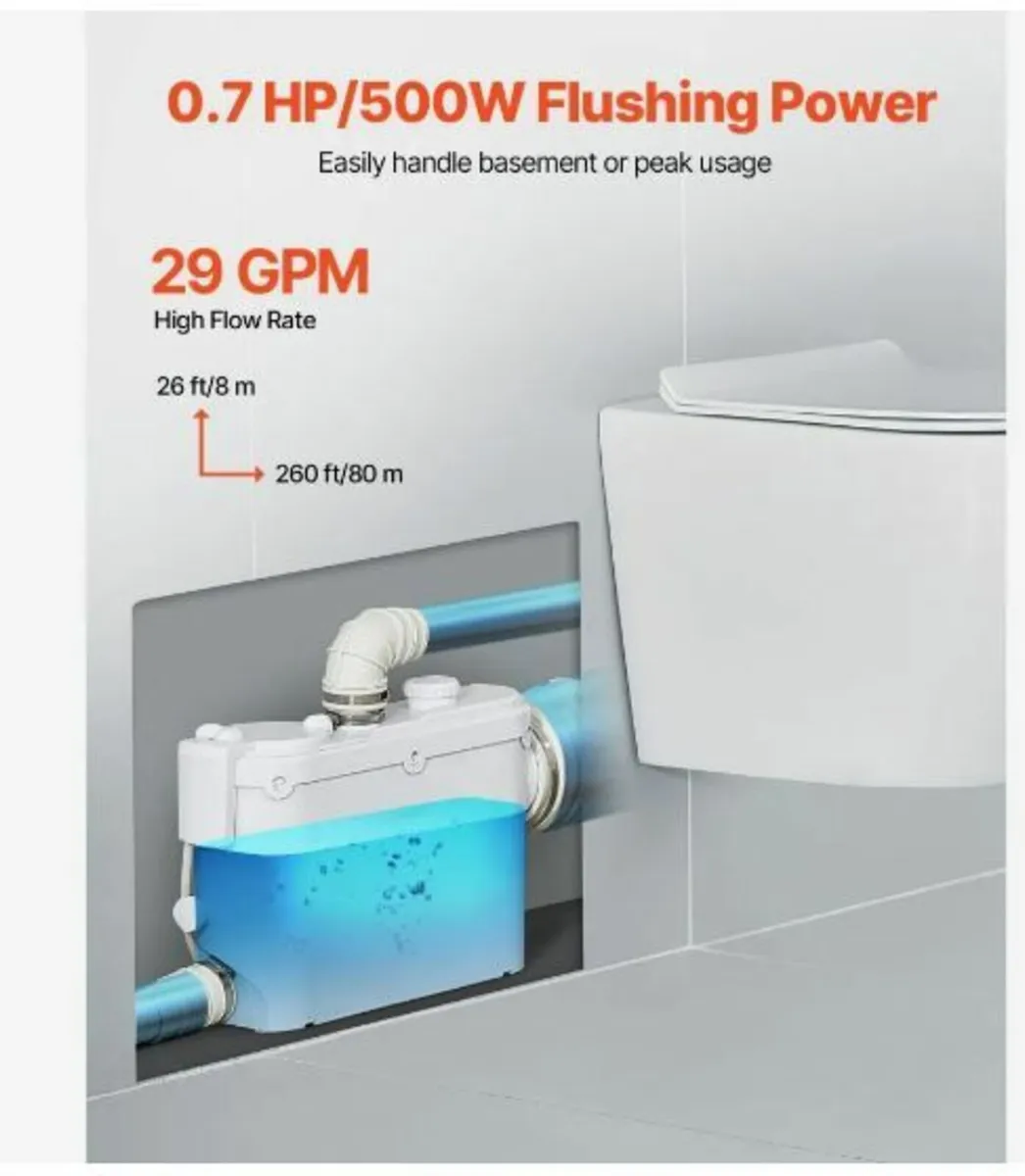 Macerator Pump, 500W, 6600 L/h Flow - Image 2