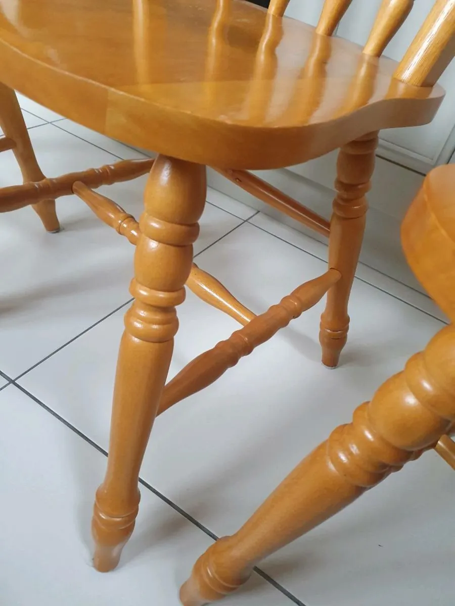 Set of 5 solid wood dining chair - Image 4